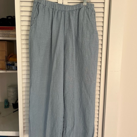 Flax Capris Blue Sz Medium - Picture 3 of 6
